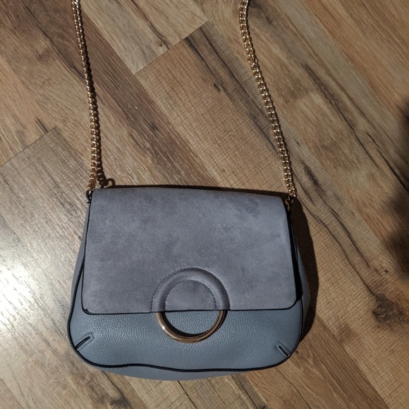 H&M Faux Suede Bag Gold Ring - Picture 4 of 5